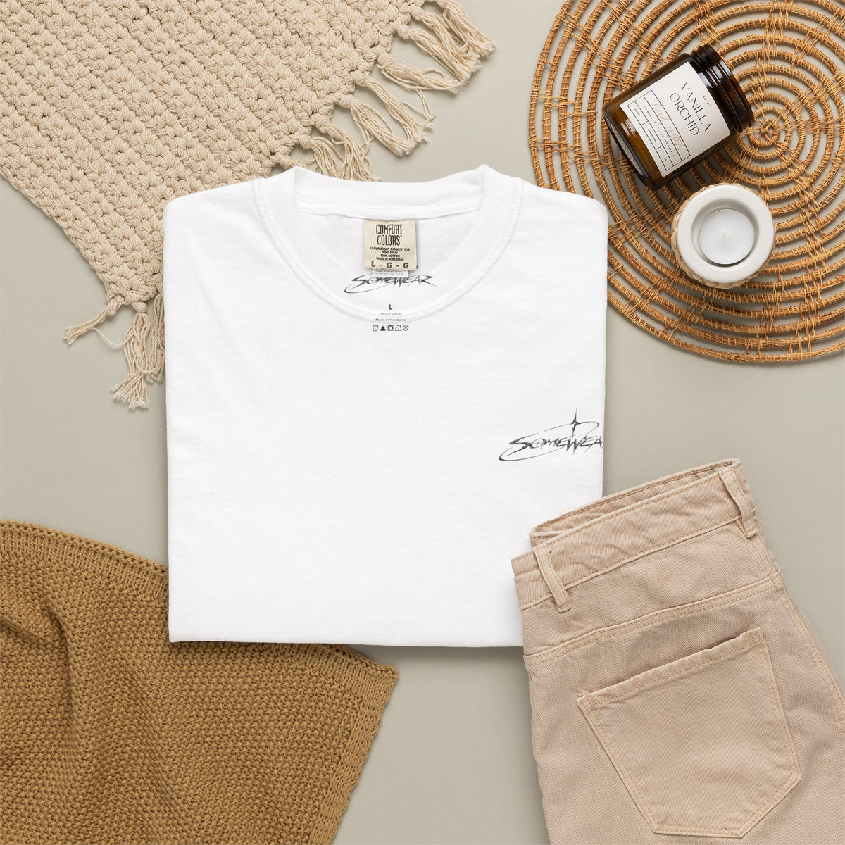 Somewear Script Tee — White